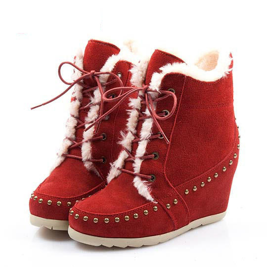 名媛指定全真牛皮內增高雪靴400072 靴子 | boots|雪靴|主題 | topic|內增高