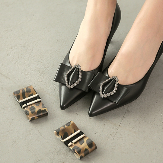 換釦系列 全真羊皮尖頭優雅中跟鞋200246 跟鞋 | heels|主題 | topic|換釦鞋