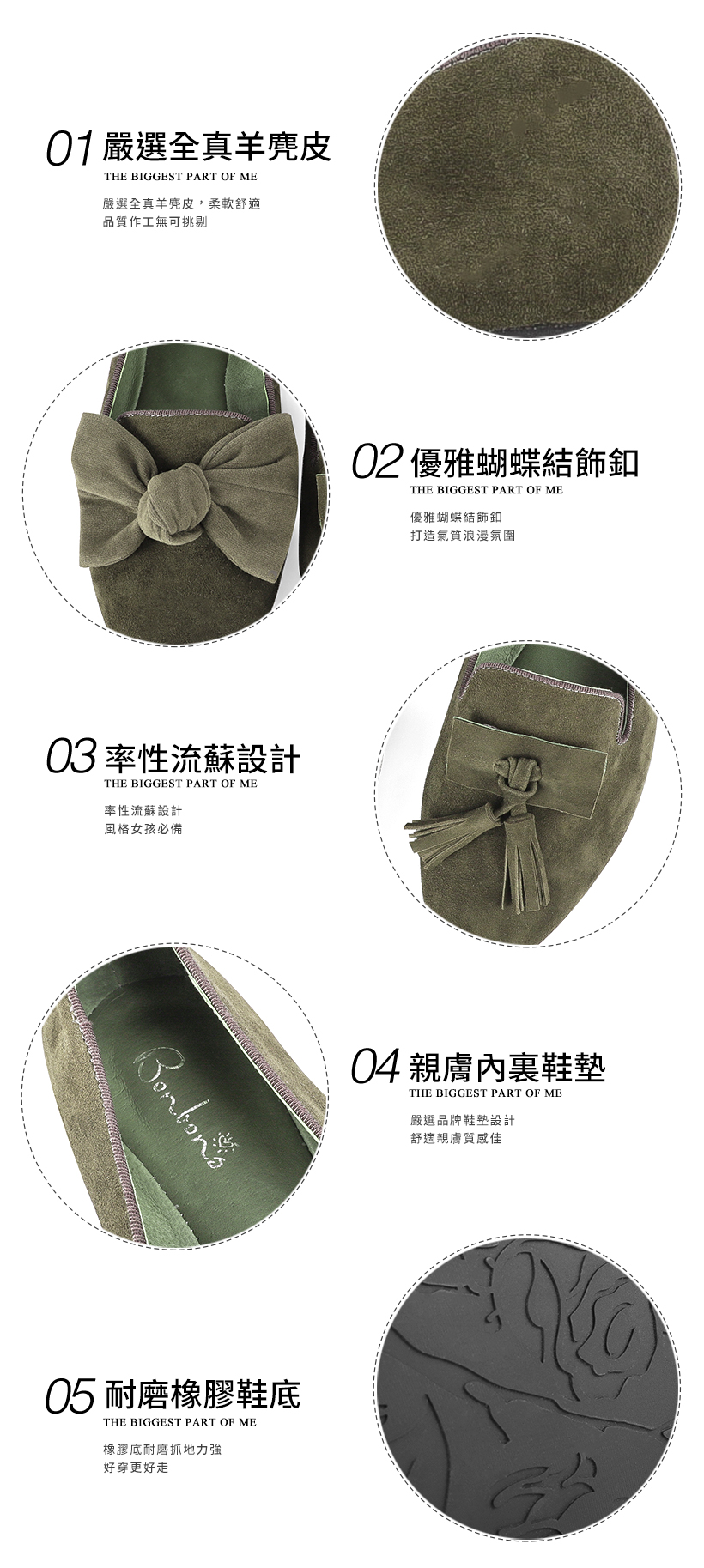 換釦系列 全真羊皮平底鞋300300