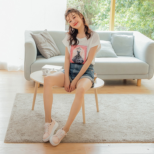 💖進店必敗💖輕量彈力鞋帶閃鑽厚底休閒鞋100363 全館商品|休閒鞋 | casual|平底休閒鞋|厚底休閒鞋|主題 | topic|運動風