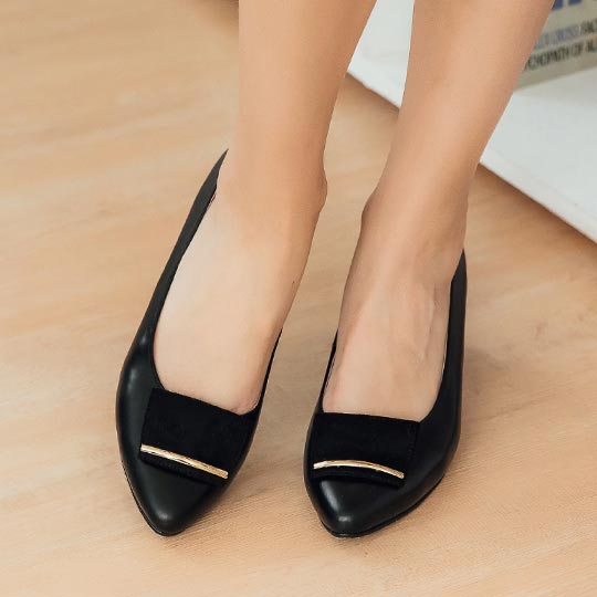 舒芙蕾系列 MIT全真皮金屬線條簡約粗跟鞋 200314 全館商品|跟鞋 | heels|主題 | topic|護趾棉|舒芙蕾