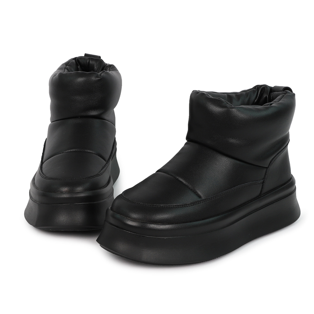 暖暖絨毛厚底真皮短靴 300417 最後數量 售完不補|靴子 | boots|短靴