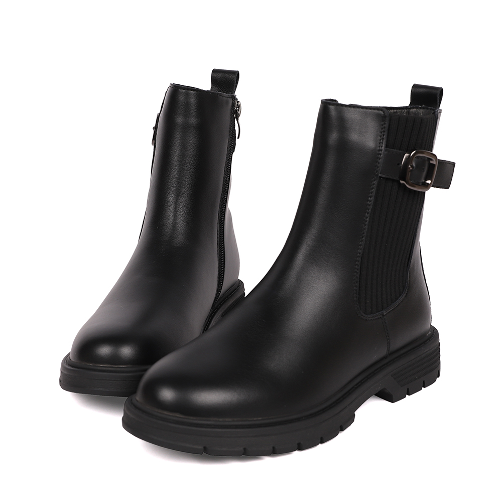 舒適包覆真皮襪套拼接休閒鞋300433 全館商品|最後數量 售完不補|鞋櫃常駐款|靴子 | boots|短靴