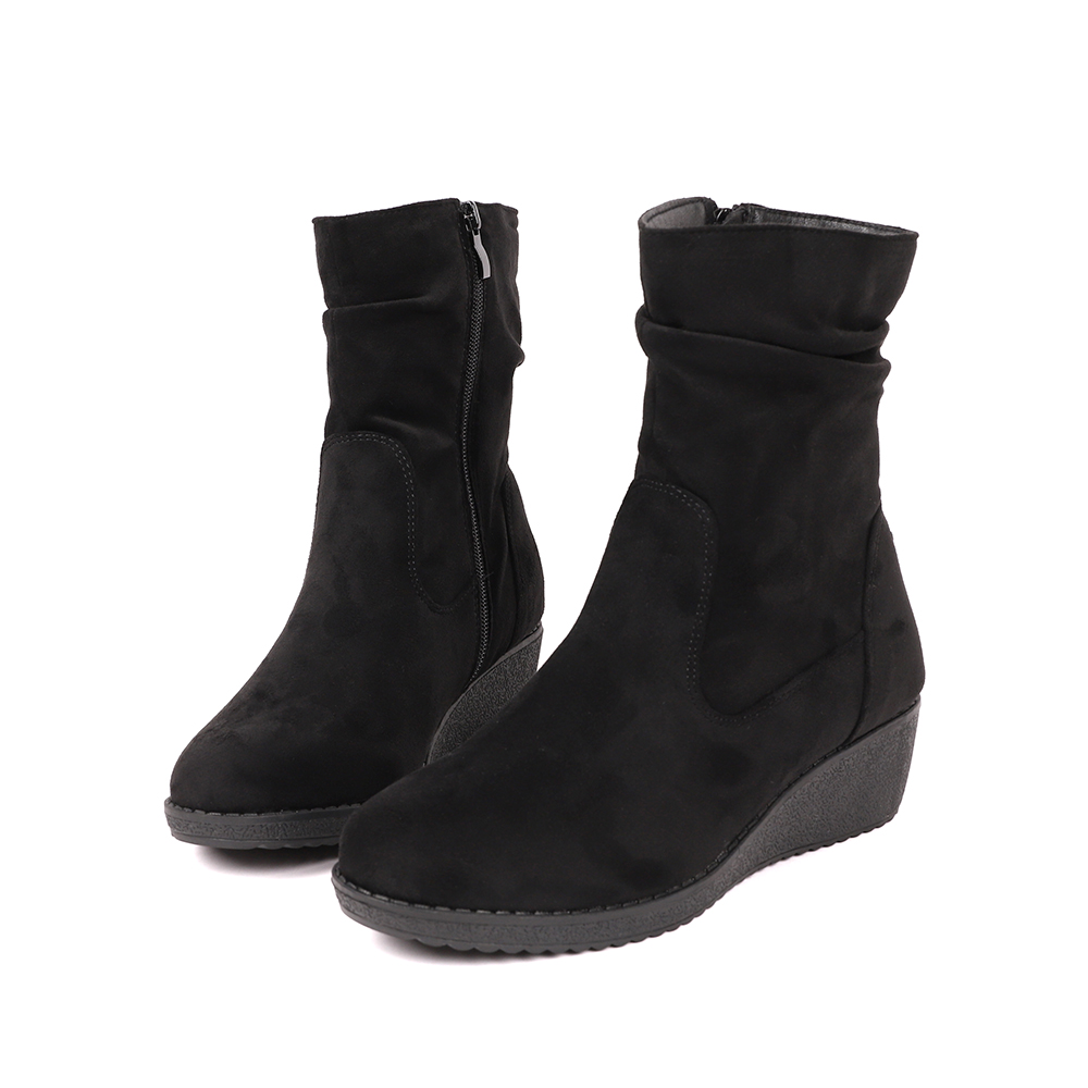 小皺感厚綿絨布短靴 300450 全館商品|最後數量 售完不補|靴子 | boots|短靴