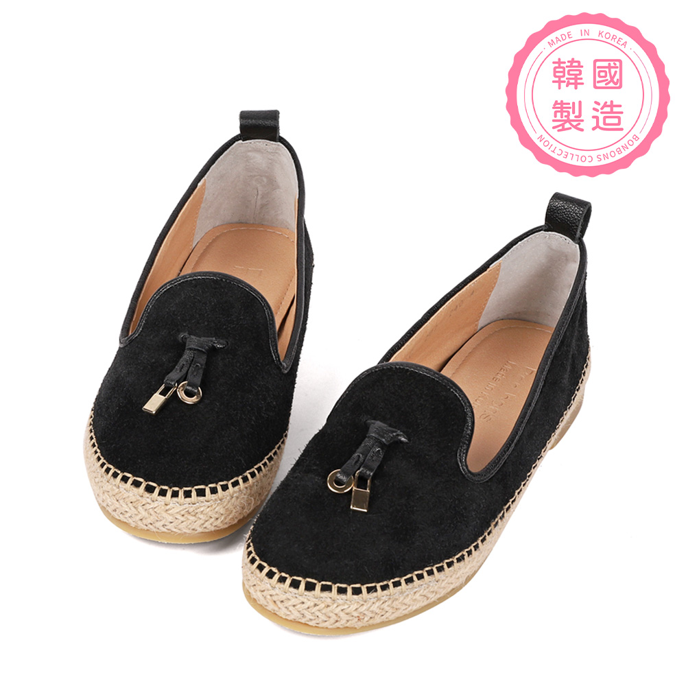 幾何流蘇全真皮麻繩平底休閒鞋 400311 全館商品|最後數量 售完不補|㊣韓國製造✨|鞋櫃常駐款|休閒鞋 | casual|平底休閒鞋|平底鞋 | flat|平底鞋