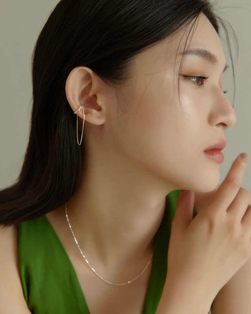 Eco安珂,韓國飾品,韓國耳環,韓國925純銀耳環,925純銀耳環,純銀耳骨夾,925純銀耳骨夾,925純銀垂墜耳骨夾