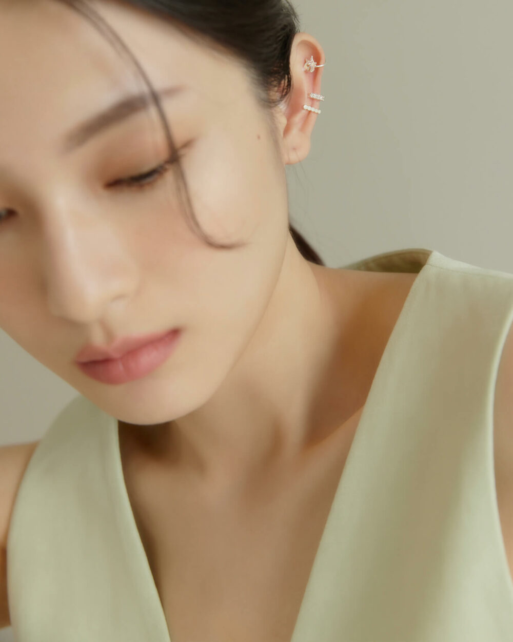 Eco安珂,韓國飾品,韓國耳環,韓國925純銀耳環,925純銀耳環,純銀耳骨夾,925純銀耳骨夾,獨角獸耳骨夾,蛋白石耳骨夾
