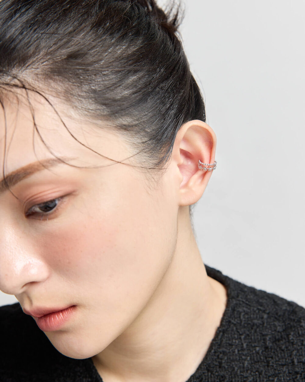 Eco安珂,韓國飾品,韓國耳環,韓國耳骨夾,個性耳骨夾,個性耳環,派對耳骨夾,花葉飾品,花葉耳骨夾,耳骨夾,雙圈耳骨夾,韓國雙圈耳骨夾