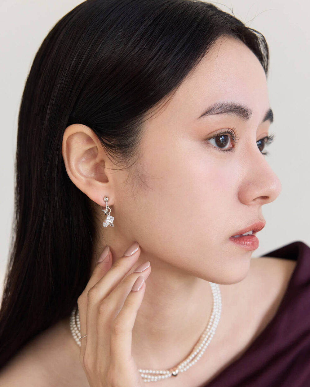 Eco安珂,韓國飾品,韓國耳環,垂墜耳環,氣質耳環,垂墜耳環,水鑽耳環,玫瑰金,銀色