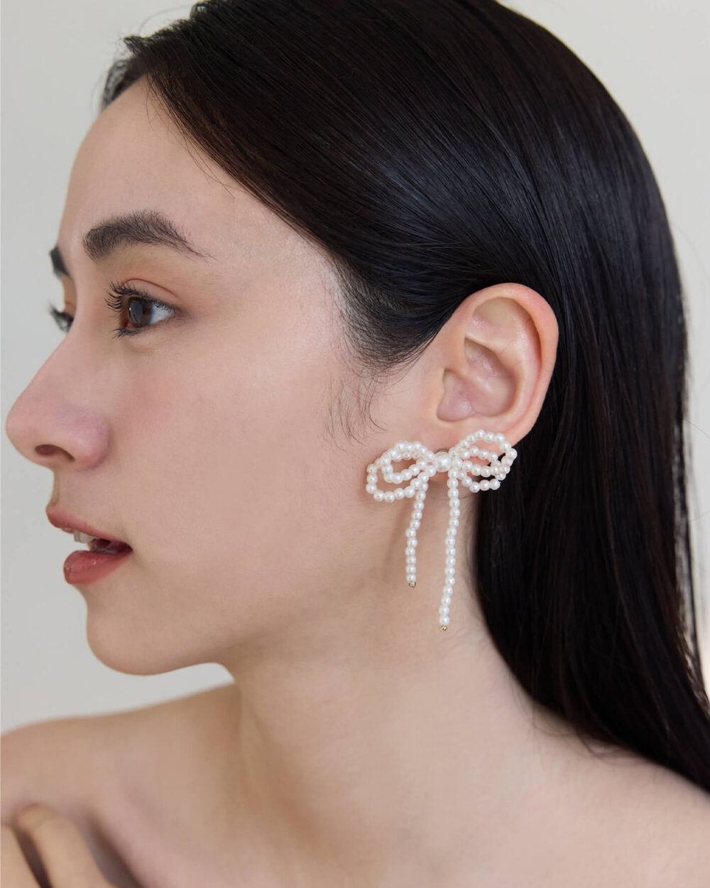 Eco安珂,韓國飾品,韓國耳環,派對耳環,珍珠耳環,韓國珍珠耳環,淡水珍珠,天然珍珠,磁鐵耳環,蝴蝶結,蝴蝶結耳環,浮誇