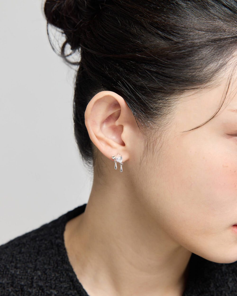 Eco安珂,韓國飾品,韓國耳環,韓國925純銀耳環,925純銀耳環,純銀矽膠夾耳環,純銀透明耳夾,貼耳耳環,氣質耳環,小耳環,無痛耳夾,垂墜耳環