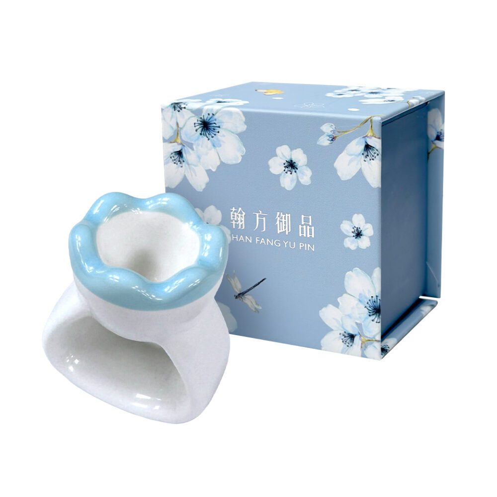 (贈品)小花戒型刮痧器-藍 