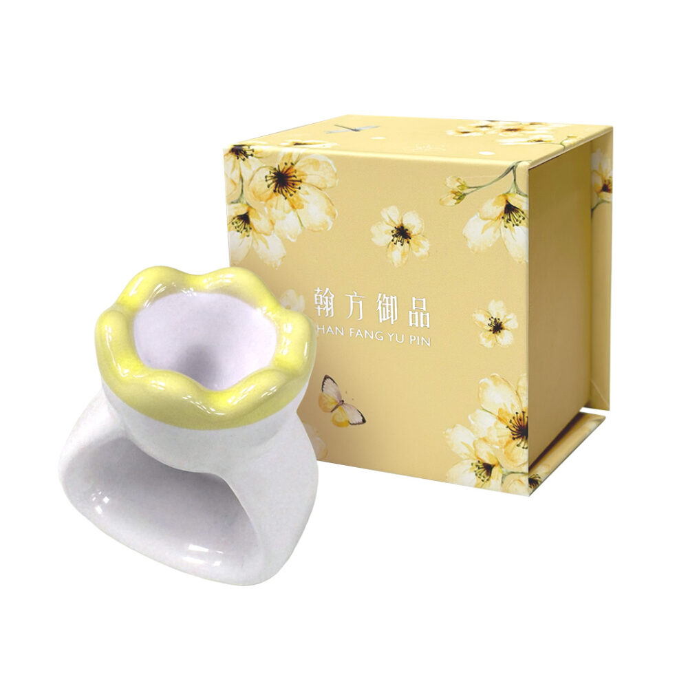(贈品)小花戒型刮痧器-黃 