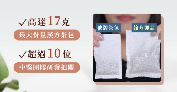 順孅茶包重達17g,可回沖超過2000cc