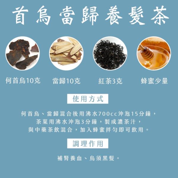 要養髮必須先『顧肝腎、補氣血』,可透過漢方藥材調整體質,幫助補肝腎