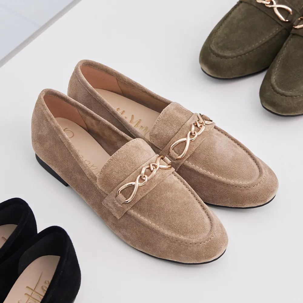 MAEKO-2 真皮金釦樂福鞋 換季出清 990up|均一價 $1299|pineapple outfitter|LOAFERS 樂福鞋|品牌|Pineapple Outfitter|款式 STYLE|樂福鞋 Loafers|跟高 Heel Height|平底 0-2 cm