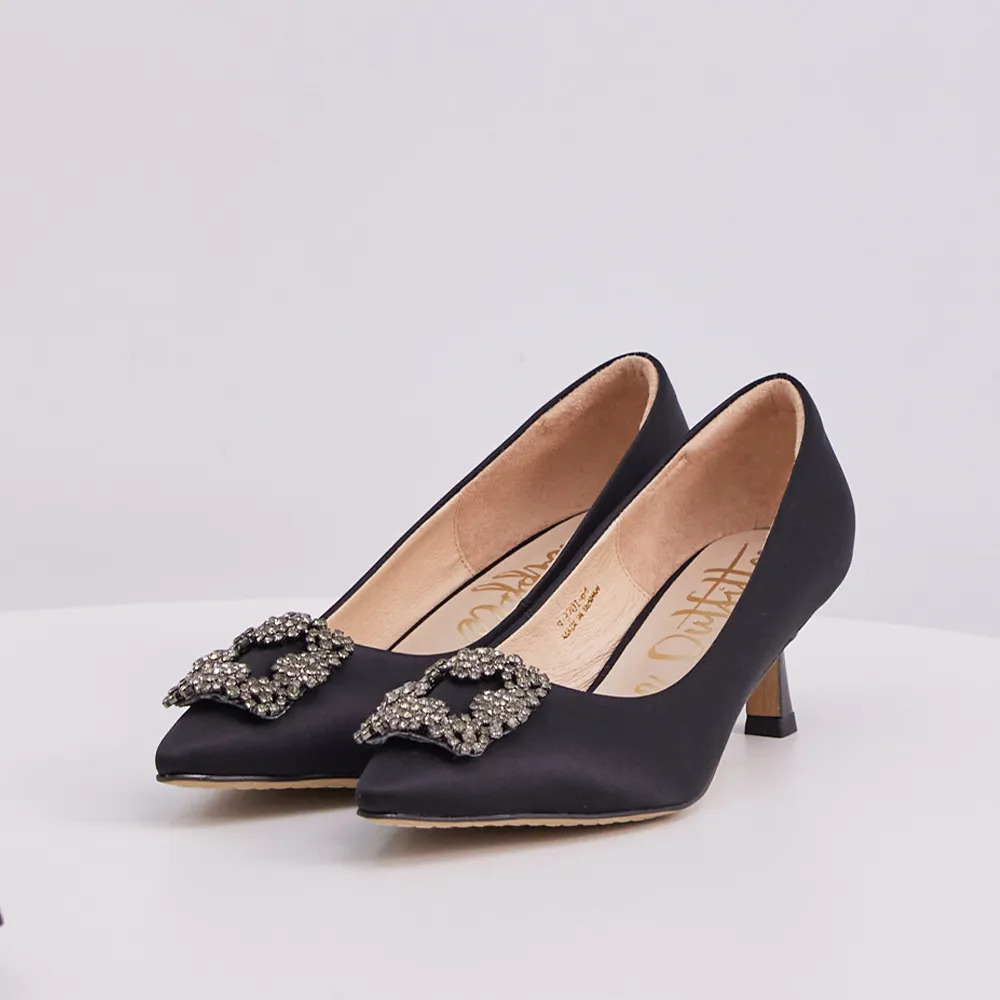 PALANI 經典方鑽釦尖頭中跟鞋 換季出清 990up|均一價 $1680|pineapple outfitter|HEELS 跟鞋|品牌|Pineapple Outfitter|款式 STYLE|跟鞋 Heels|跟高 Heel Height|中跟 5-7 cm