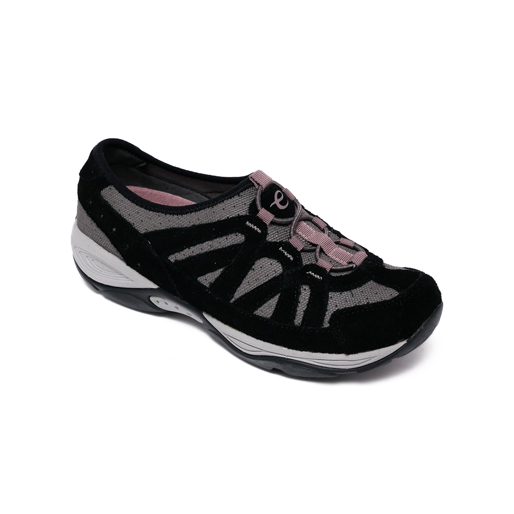 麂皮運動百搭輕量休閒鞋 EXPLORIE - 絨黑, 5 換季出清 990up|Easy Spirit|SNEAKERS 休閒運動鞋|優惠活動 Promotion|品牌|easy spirit|款式 STYLE|運動休閒鞋 Sneakers|跟高 Heel Height|低跟 3-4 cm