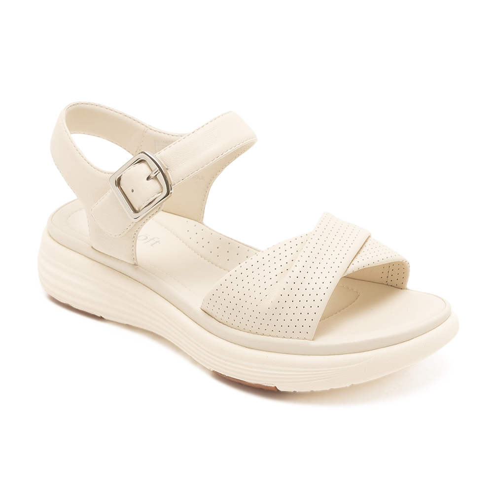 透氣扭結造型涼鞋IANTO - 白色, 5 季別|PO.ES-26SS|👠👜雙週新品 | 週四上新|🟡29 JAN.|Easy Spirit|SANDALS 涼鞋|品牌|easy spirit|款式 STYLE|涼鞋 Sandals|跟高 Heel Height|低跟 3-4 cm