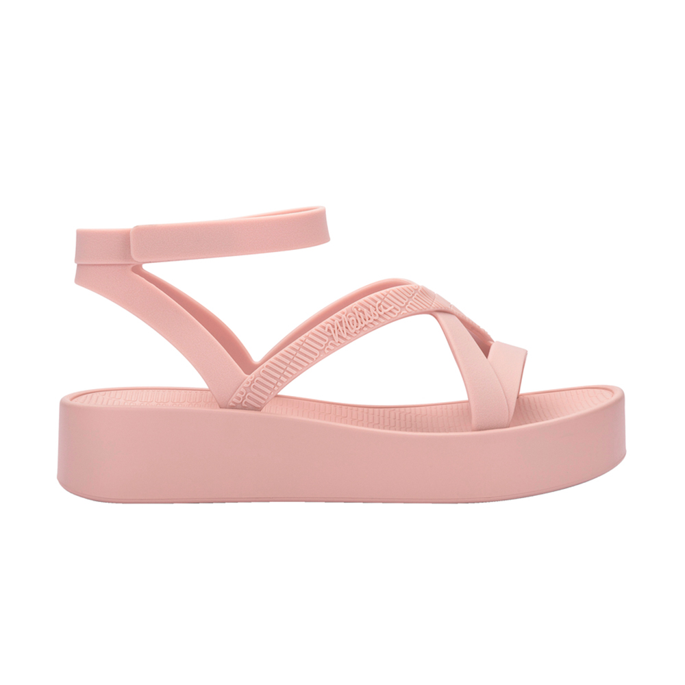 交叉繞踝厚底涼鞋 - 粉色, 6 厚底鞋|防水|🌟功能性|Melissa|SANDALS 涼鞋|季別|L-25SS|👠👜雙週新品 | 週四上新|品牌|Melissa|款式 STYLE|厚底鞋 platform|涼鞋 Sandals|跟高 Heel Height|低跟 3-4 cm