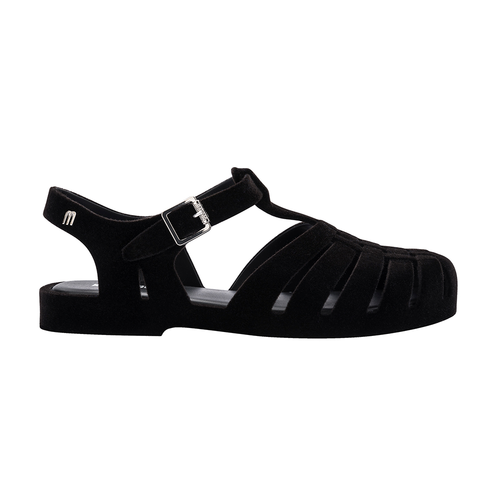 經典毛絨T字羅馬涼鞋 - 絨黑, 6 L-25FW|Melissa|SANDALS 涼鞋|季別|👠👜雙週新品 | 週四上新|品牌|Melissa|款式 STYLE|涼鞋 Sandals|跟高 Heel Height|平底 0-2 cm