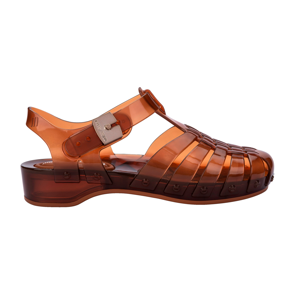 金屬扣鉚釘造型羅馬涼鞋 - 鏡咖啡色, 5 🟢12 FEB.|🦄聯名系列|🌟功能性|防水|Melissa|SANDALS 涼鞋|季別|L-26SS|👠👜雙週新品 | 週四上新|品牌|Melissa|款式 STYLE|涼鞋 Sandals|跟高 Heel Height|平底 0-2 cm