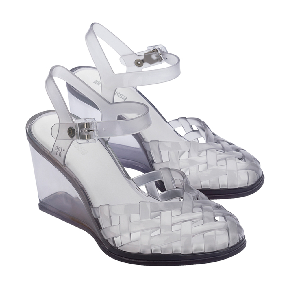 果凍編織前包尖頭涼跟鞋 - 透明, 6 🟡02 JUL.|👠👜雙週新品 | 週四上新|品牌|Melissa|款式 STYLE|涼鞋 Sandals|跟高 Heel Height|高跟 8-10 cm