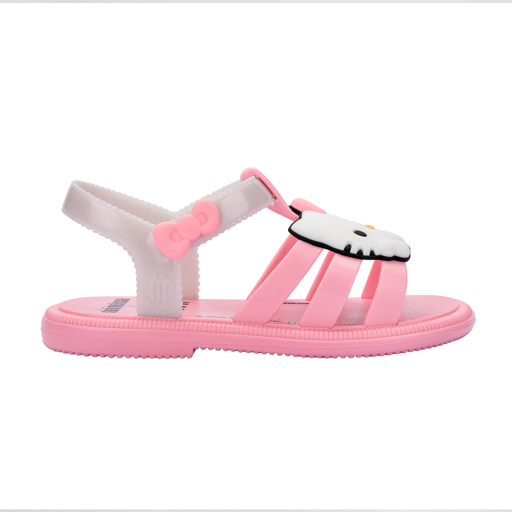 Kitty撞色T字羅馬涼鞋(幼童) 🦄聯名系列|🌟功能性|防水|Melissa|SANDALS 涼鞋|童鞋|季別|L-26SS|👠👜雙週新品 | 週四上新|🟢26 FEB.|品牌|Melissa|款式 STYLE|涼鞋 Sandals|跟高 Heel Height|平底 0-2 cm