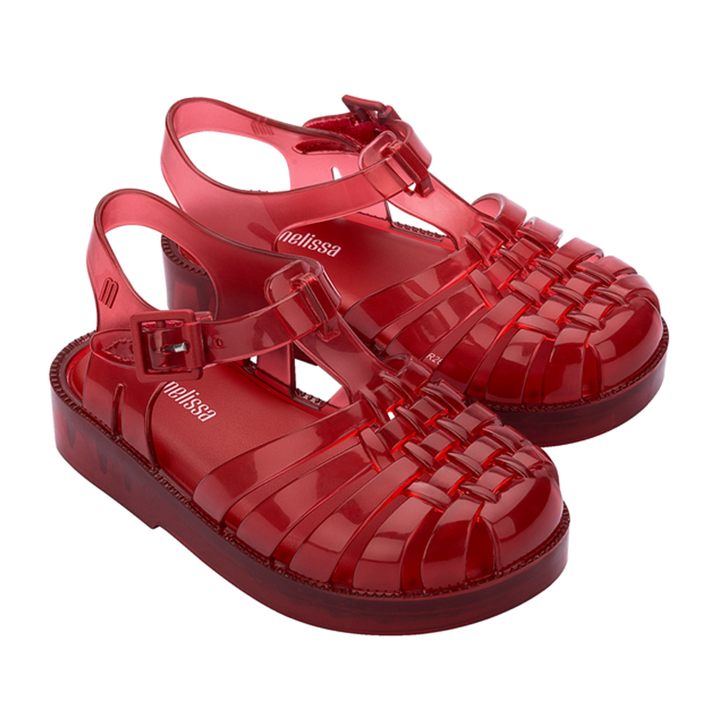 前包羅馬T字涼鞋(幼童) - 紅色, 8 🟡30 JUL.|👠👜雙週新品 | 週四上新|品牌|Melissa|款式 STYLE|童鞋|跟高 Heel Height|平底 0-2 cm
