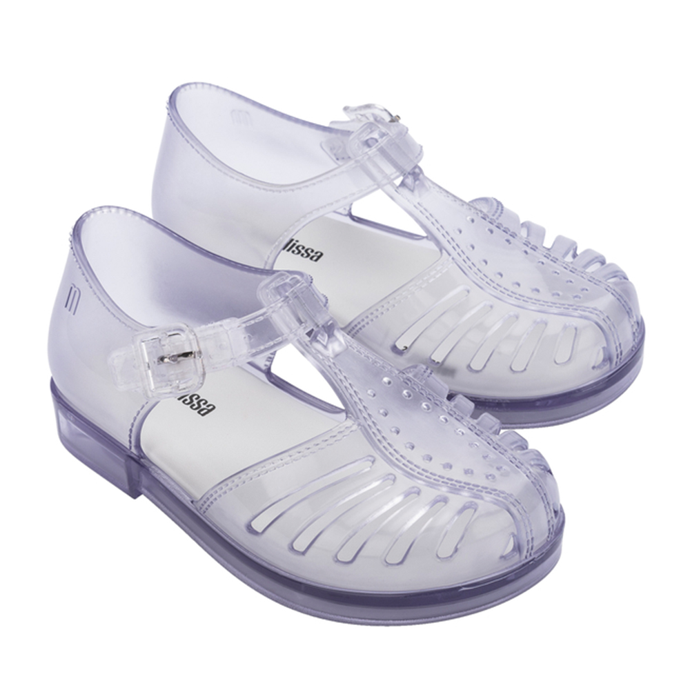 簡約線條前包T自羅馬涼鞋(幼童) - 透明, 11 🟡30 JUL.|👠👜雙週新品 | 週四上新|品牌|Melissa|款式 STYLE|童鞋|跟高 Heel Height|平底 0-2 cm
