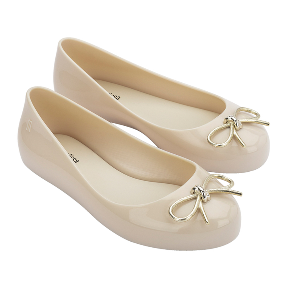 金屬線條蝴蝶結平底娃娃鞋(大童) - 米色, 11 👠👜雙週新品 | 週四上新|品牌|Melissa|款式 STYLE|童鞋|跟高 Heel Height|平底 0-2 cm 金屬線條蝴蝶結平底娃娃鞋(大童) - 米色, 11 👠👜雙週新品 | 週四上新|品牌|Melissa|款式 STYLE|童鞋|跟高 Heel Height|平底 0-2 cm
