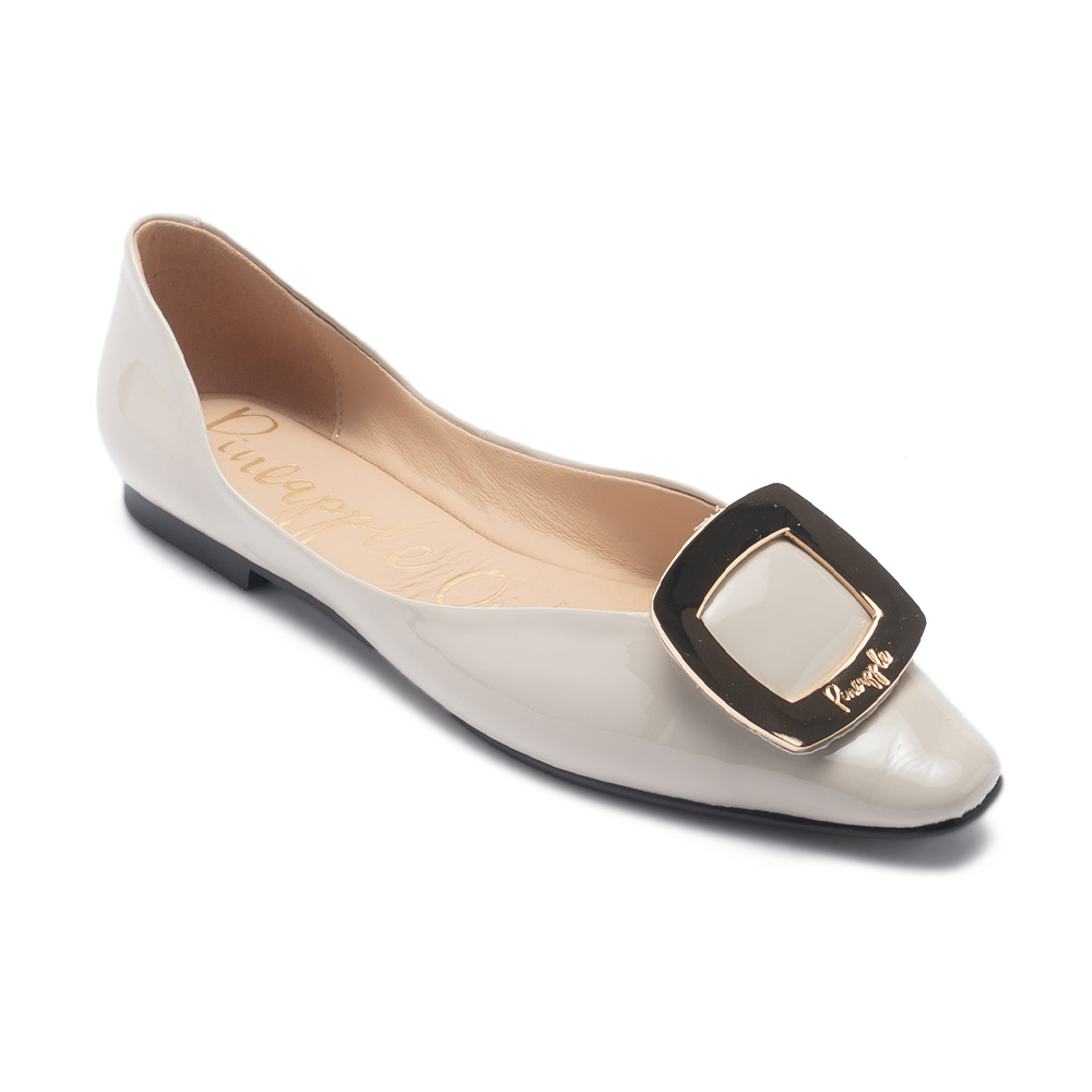 真皮方釦挖空平底鞋FAZEL - 灰色, 5 🐴馬上好運．能量誕生🪶|通勤首選高級氣勢|值得入手首購清單|🍁熱銷明星商品|季別|PO.ES-26SS|👠👜雙週新品 | 週四上新|🟢26 FEB.|pineapple outfitter|FLATS 平底/娃娃鞋|品牌|Pineapple Outfitter|款式 STYLE|平底包鞋 Flats|跟高 Heel Height|平底 0-2 cm