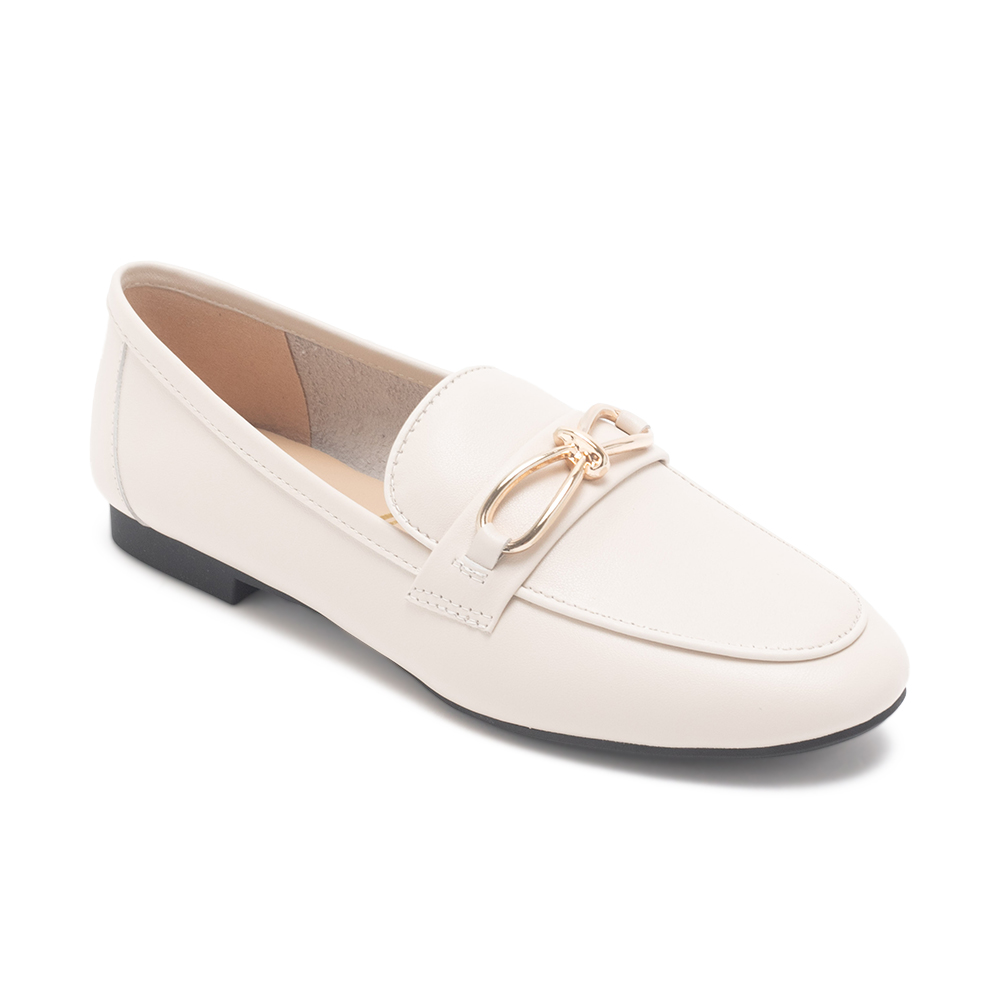 真皮飾扣平底樂福鞋MARIO - 白色, 5 ⚪️6 NOV.|季別|PO.ES-25FW|👠👜雙週新品 | 週四上新|pineapple outfitter|LOAFERS 樂福鞋|品牌|Pineapple Outfitter|款式 STYLE|樂福鞋 Loafers|跟高 Heel Height|平底 0-2 cm