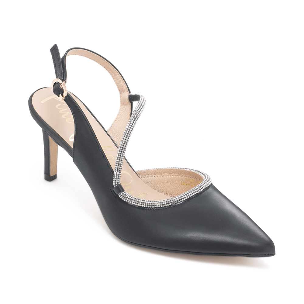 唯美線條真皮涼鞋SAGEN - 黑色, 4 🟠09 OCT.|季別|PO.ES-25FW|👠👜雙週新品 | 週四上新|pineapple outfitter|SLINGBACKS 裸跟鞋|品牌|Pineapple Outfitter|款式 STYLE|裸跟鞋 Slingbacks|跟高 Heel Height|中跟 5-7 cm
