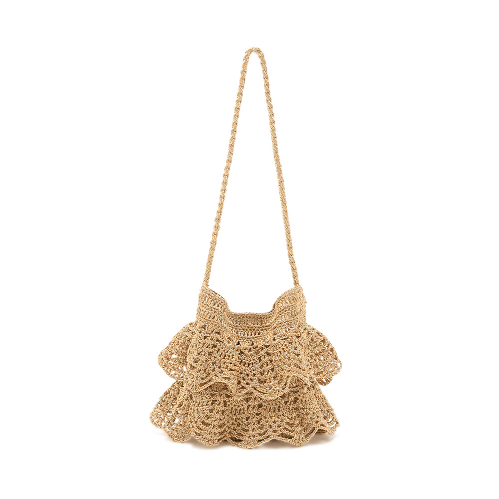 浪漫輕盈編織百摺斜背包 - 金色 ❣️520❣️ 全館滿件現折222|🔴07 MAY.|👠👜雙週新品 | 週四上新|優惠活動 Promotion|品牌|Pineapple Outfitter|款式 STYLE|包款 Bag