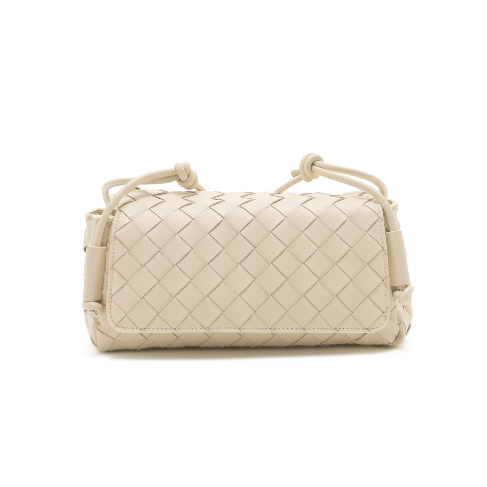 法式經典手工編織真皮兩用小方包 - 白色 🟡23 JUL.|👠👜雙週新品 | 週四上新|品牌|Pineapple Outfitter|款式 STYLE|包款 Bag