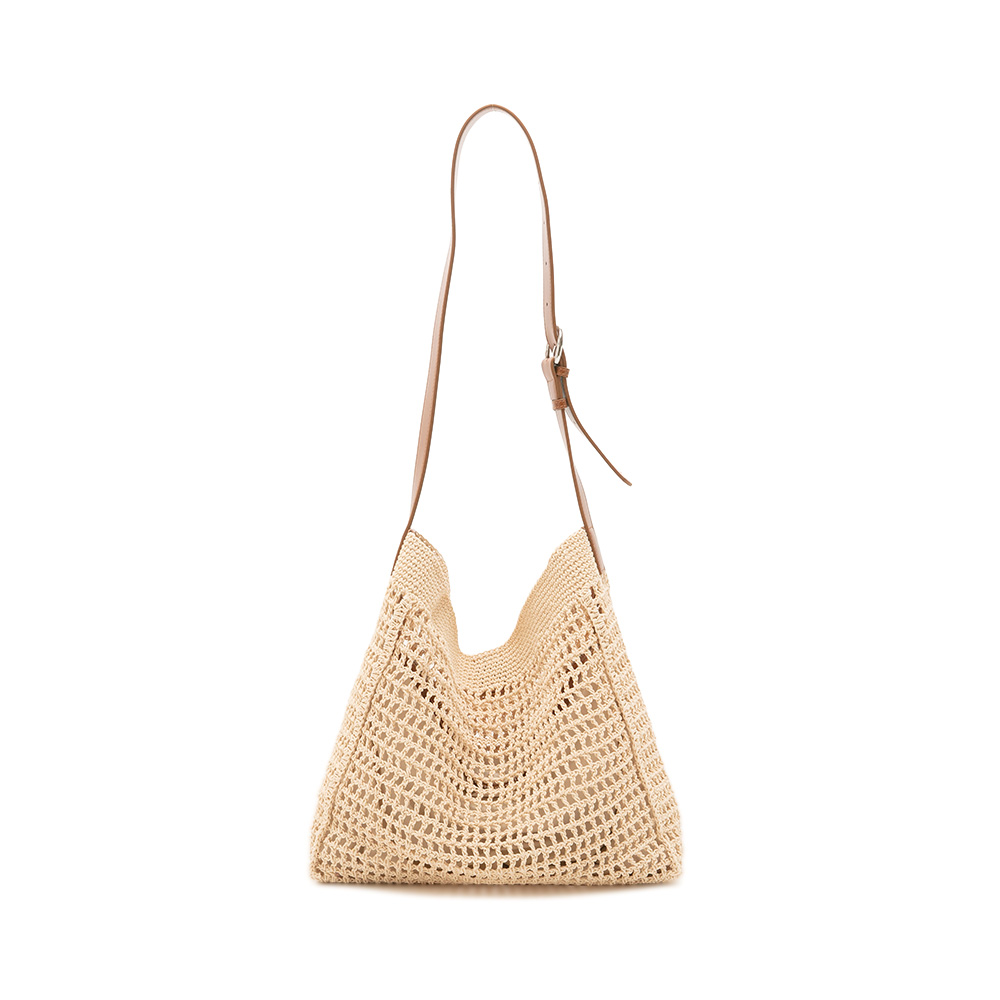 微風漫步草編鏤空肩背包 - 杏色 👠👜雙週新品 | 週四上新|🔴07 MAY.|優惠活動 Promotion|❣️520❣️ 全館滿件現折222|品牌|Pineapple Outfitter|款式 STYLE|包款 Bag