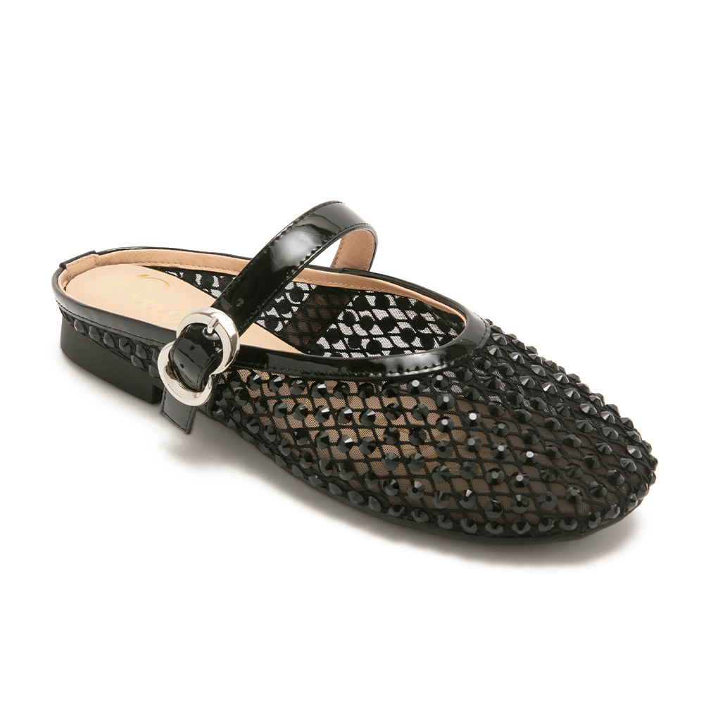 時髦滿鑽繫帶穆勒鞋RAPHA - 黑色, 7 🟡29 JAN.|季別|PO.ES-26SS|👠👜雙週新品 | 週四上新|pineapple outfitter|MULES 穆勒鞋|優惠活動 Promotion|🤍質感延續🩵滿2000現折214|品牌|Pineapple Outfitter|款式 STYLE|穆勒鞋 Mules|跟高 Heel Height|平底 0-2 cm