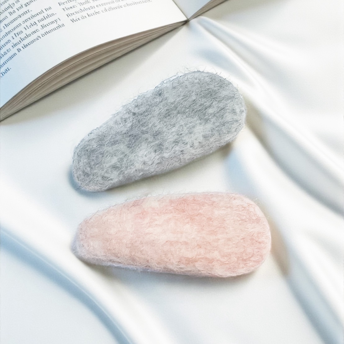 暖呼呼｜2入組毛茸茸髮夾 