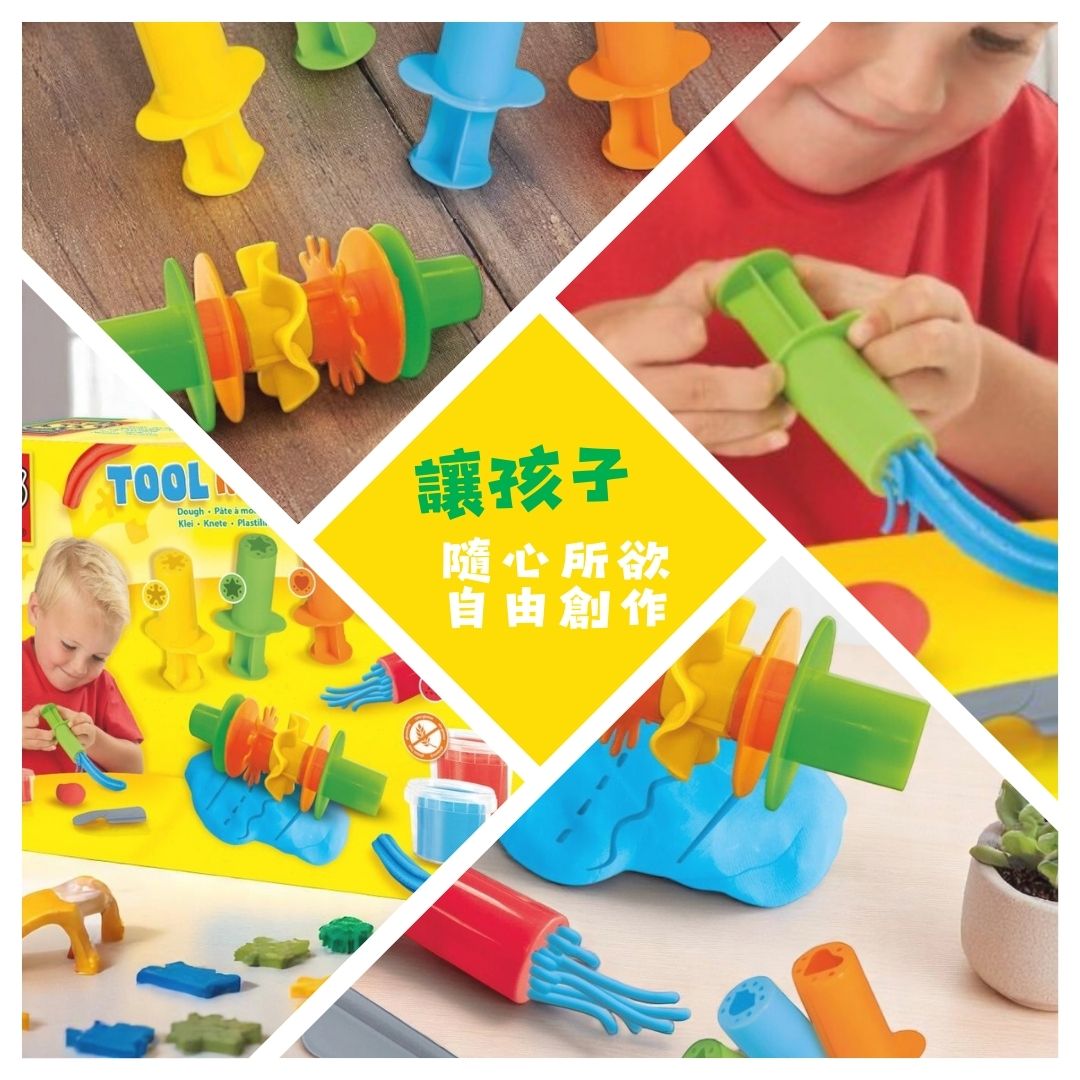 荷蘭SES創意黏土，透過擠壓、造型與切割操作，讓孩子專注創作，發揮創意，快樂學習、提升動手能力。