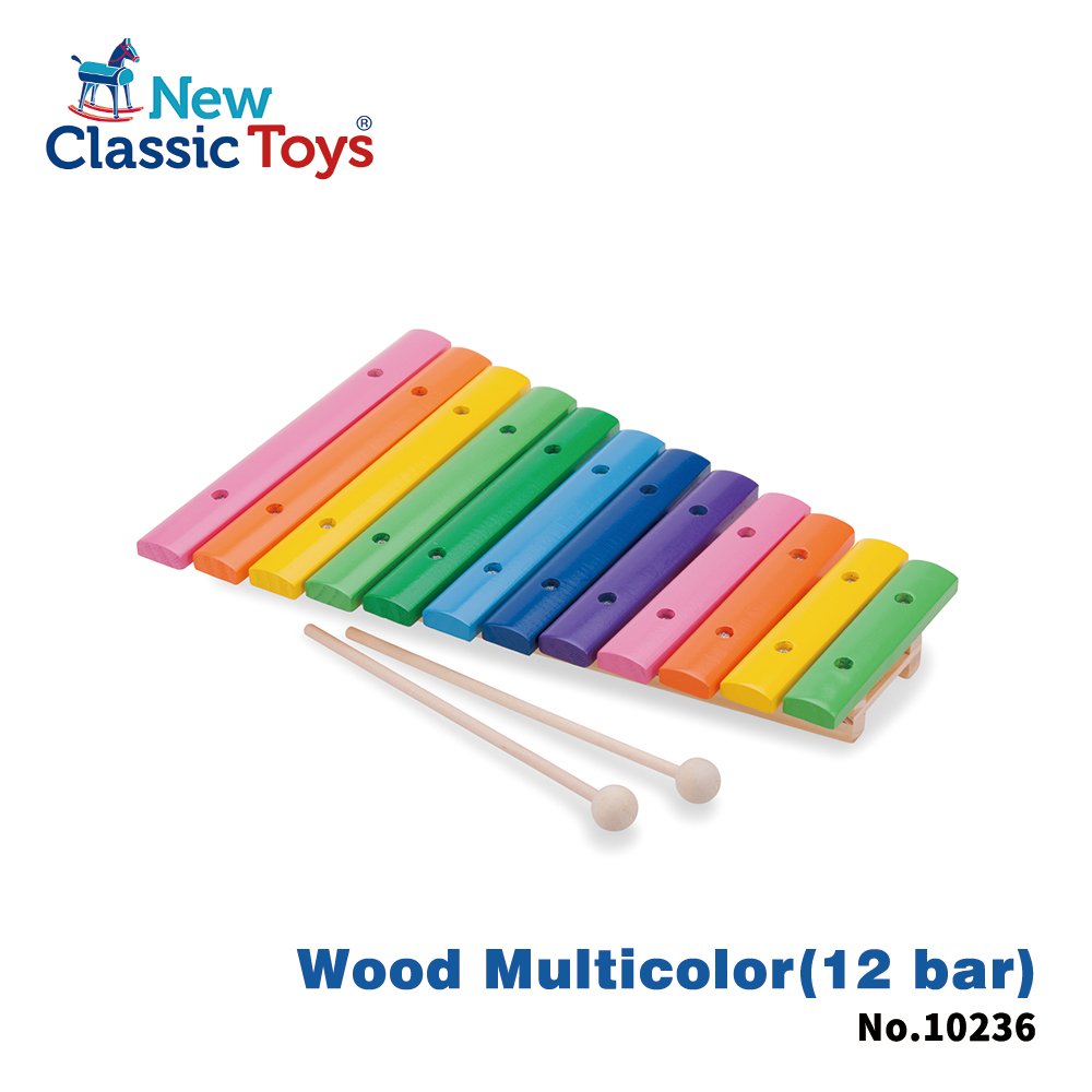 【荷蘭New Classic Toys】幼兒12音彩虹敲敲木琴 10236 品牌總覽|木製玩具 | New Classic Toys 荷蘭|音樂玩具