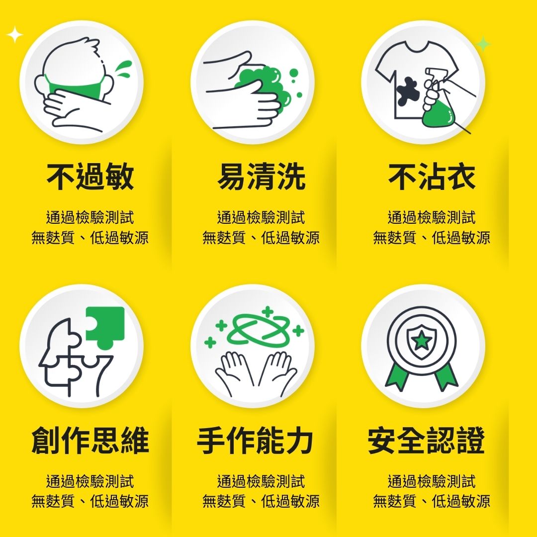 荷蘭SES無毒黏土,通過安全檢驗,無麩質不過敏且易清洗,提升孩子創作力的爸媽安心選擇。
