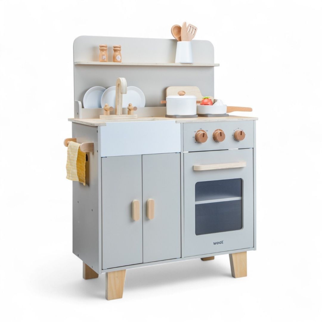 莫蘭迪小主廚木製廚房玩具_荷蘭woet - 奶茶色 學習階段|2-4歲 | 幼兒期|4-6歲 | 學齡前期|品牌總覽|木製玩具 | New Classic Toys 荷蘭|🔥 熱銷推薦清單|小主廚廚台