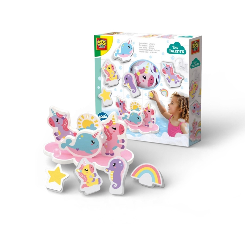 夢幻獨角獸漂浮島戲水玩具_荷蘭SES 學習階段|0-2歲 | 嬰幼兒期|品牌總覽|塗鴉與手作 | SES Creative 荷蘭|洗澡玩具