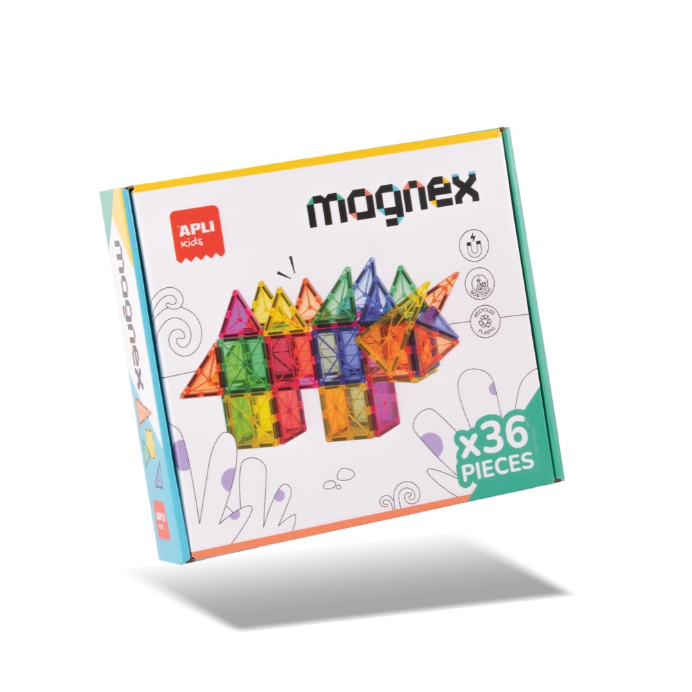 磁力幾何建構盒-創意36件_西班牙APLI kids_20136 學習階段|2-4歲 | 幼兒期|4-6歲 | 學齡前期|品牌總覽|玩出專注力 | APLI Kids 西班牙|磁鐵創意遊戲
